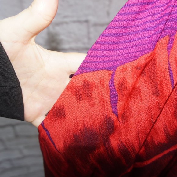 Vintage 80s Palm Leaf Dress - Picture 3 of 7